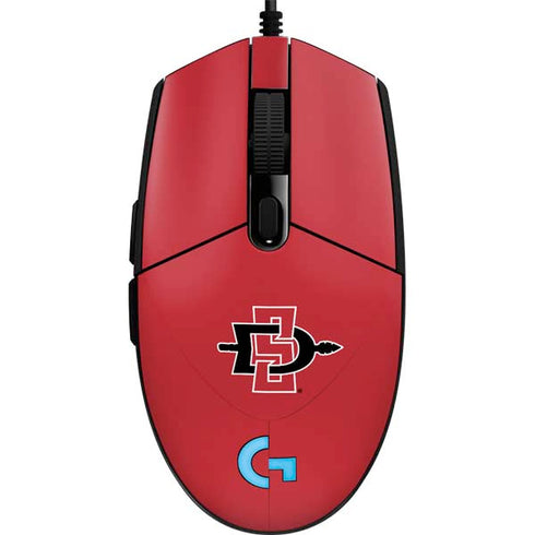 San Diego State University Aztecs Red Logo G203 Prodigy RGB Wired Gaming Mouse Skin